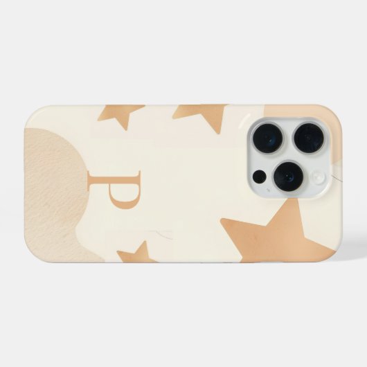 Minimal Monogram Letter P Phone Case – Aesthetic A iPhone Hülle (Rückseite (Horizontal))