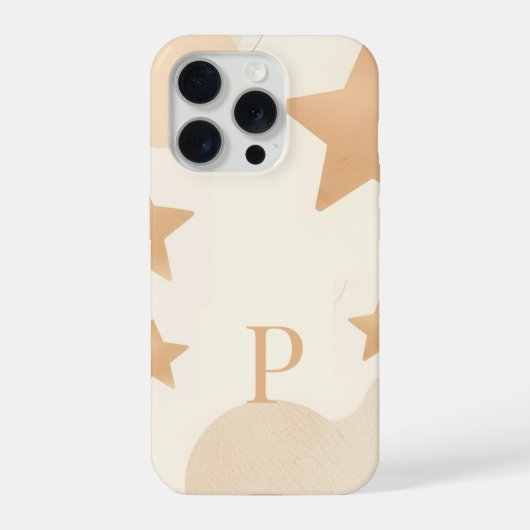 Minimal Monogram Letter P Phone Case – Aesthetic A iPhone Hülle (Rückseite)
