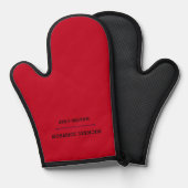 Minimal Monogram Master Koch Rot und Schwarze Küch Ofenhandschuh (Vorderseite/Rückseite)