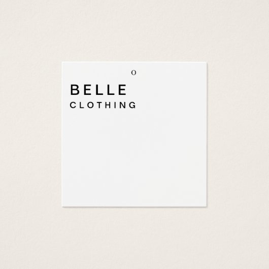 Minimal Monogram Modern Business Hang Tag (Vorderseite)