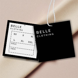 Minimal Monogram Modern Business Hang Tag