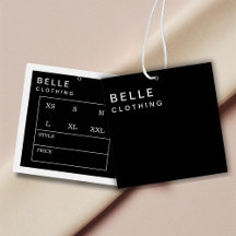 Minimal Monogram Modern Business Hang Tag