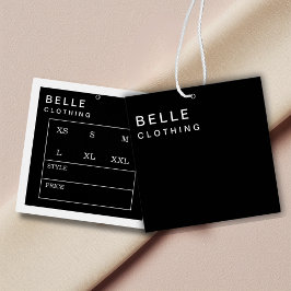Minimal Monogram Modern Business Hang Tag