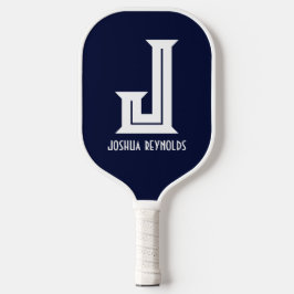 Minimal Monogram Navy Blue Pickleball Paddel Pickleball Schläger