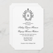 Minimal Monogram Wedding Invitation Einladung (Vorne/Hinten)