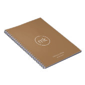 Minimal-Monogramm, anfänglich weiß und beige Notizblock (Rechte Seite)