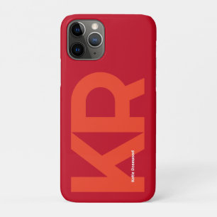 Minimal Monogramm Fett Einfache Retro-Bonbon-Rot Case-Mate iPhone Hülle