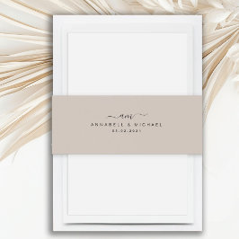 Minimal, Monogramm, Handschrift, Schriftart, Hochz Einladungsbanderole