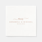 Minimal, Monogramm, Handschrift, Schriftart, Hochz Serviette (Vorderseite)