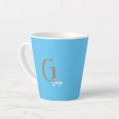 MINIMAL MONOGRAMM LATTE TASSE NAME EINFACH MODERN (Linke Ecke)