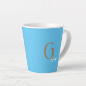 MINIMAL MONOGRAMM LATTE TASSE NAME EINFACH MODERN (Rechte Ecke)