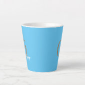 MINIMAL MONOGRAMM LATTE TASSE NAME EINFACH MODERN (Vorderseite)