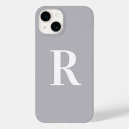 Minimal Monogramm Modernes Grau Case-Mate iPhone 14 Hülle