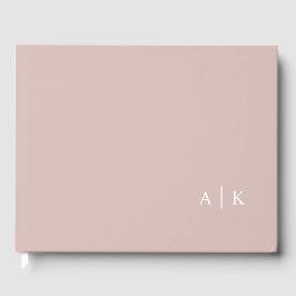 Minimal monogramm rosa Hochzeitstorch Gästebuch