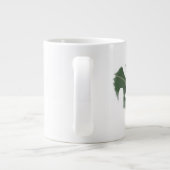 Minimal Monstera Leaf Greenery Monogram Jumbo-Tasse (Rückseite)