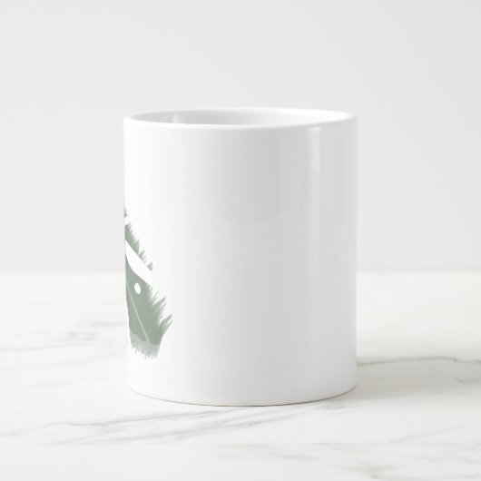 Minimal Monstera Leaf Greenery Monogram Jumbo-Tasse (Vorderseite)