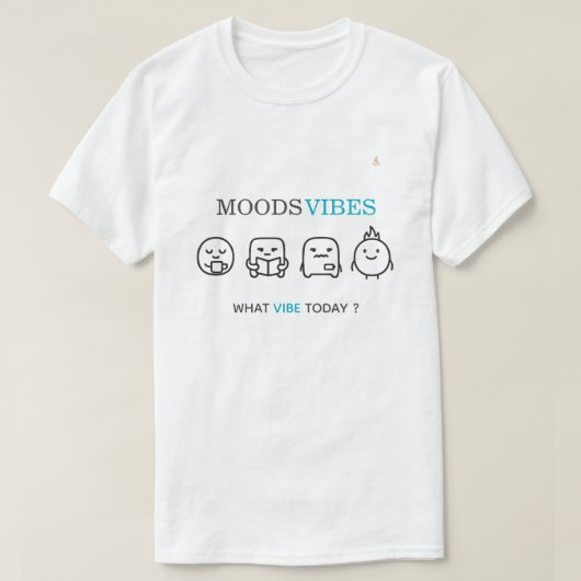 Minimal “Moods Vibes” Cute Line Art T-Shirt | Kali (Design vorne)