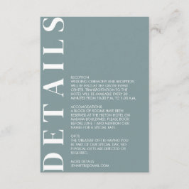 Minimal Morning Sky Wedding Details Eintrittskarte Begleitkarte