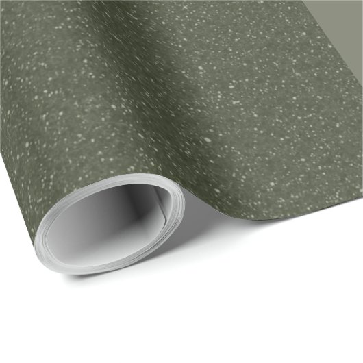 Minimal Moss Green Gift Wrap Paper - Anpassbar Geschenkpapier (Rolleneckpunkt)
