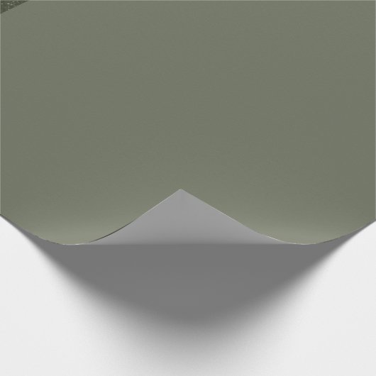 Minimal Moss Green Gift Wrap Paper - Anpassbar Geschenkpapier (Ecke)