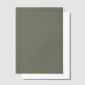 Minimal Moss Green Vellum Overlay - individuell ei Pergament Einladungen (Versetzt)
