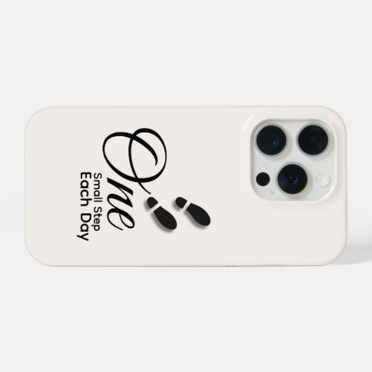 Minimal Motivational iPhone 15 Pro Case Hülle (Rückseite (Horizontal))