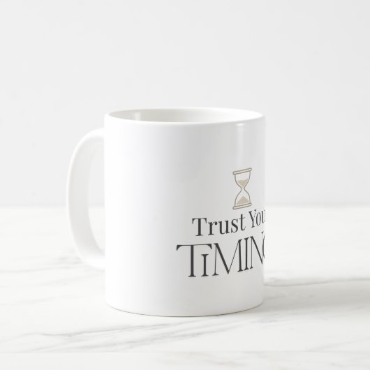 Minimal Motivational Mug-Quote Coffee Cup Kaffeetasse (Vorderseite Links)