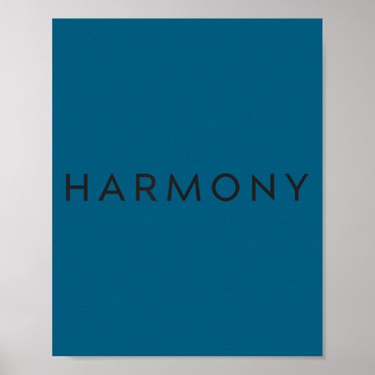 Minimal Motivational Quote Harmony Insration Poster (Vorne)