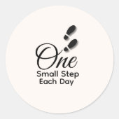 Minimal Motivational Sticker – One Small Step Each (Vorderseite)
