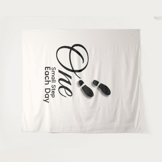 Minimal Motivational Wall Tapestry Wandteppich (Vorderseite (Horizontal))