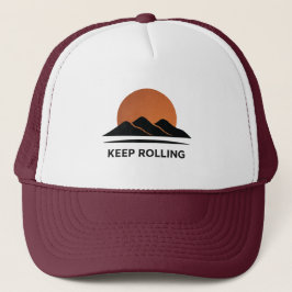 Minimal Mountain Design Sunset Trucker Hut Truckerkappe