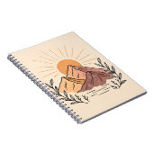 Minimal Mountain Sunrise Notebook – Aesthetic Notizblock (Rechte Seite)