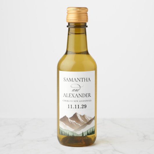 Minimal Mountain Weinetikett (Vorderseite)