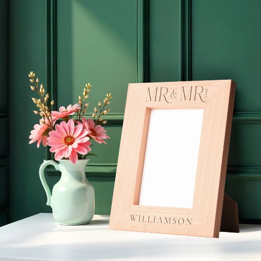 Minimal Mr. & Mr. Newlyweds Wedding Geschenk Keepa Geätzte Rahmen