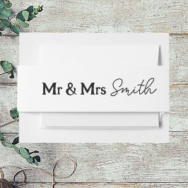 Minimal Mr. & Mrs. Invitation Bly Band