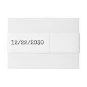 Minimal Mr. & Mrs. Invitation Bly Band (Rückseitenbeispiel)