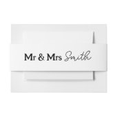 Minimal Mr. & Mrs. Invitation Bly Band (Vorderseite Beispiel)