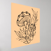 Minimal Mushroom Line Art Foliendrucke (Ablage )