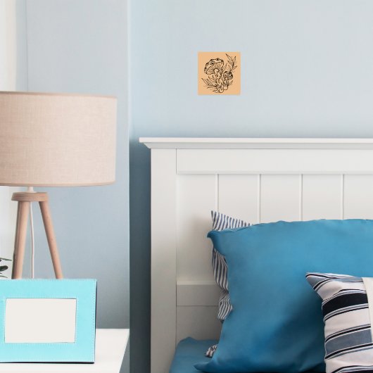 Minimal Mushroom Line Art Foliendrucke (In Situ (Schlafzimmer))