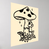 Minimal Mushroom Line Art Foliendrucke (Ablage )