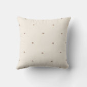 Minimal Mushroom Pattern Pillow – Light Background Kissen (Rückseite)