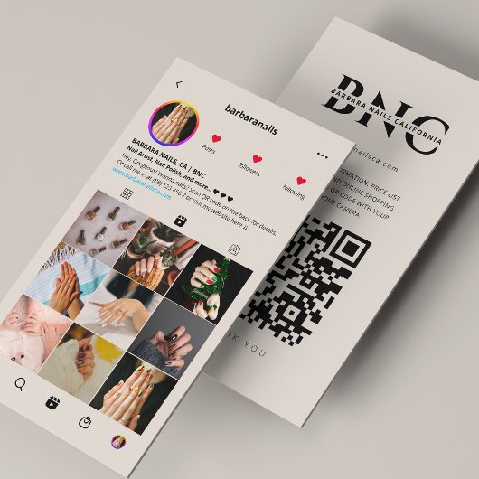 Minimal Nail Artist Beauty Salon Sand Visitenkarte