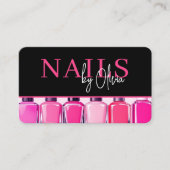 Minimal Nail Artist QR Code Visitenkarte (Vorderseite)