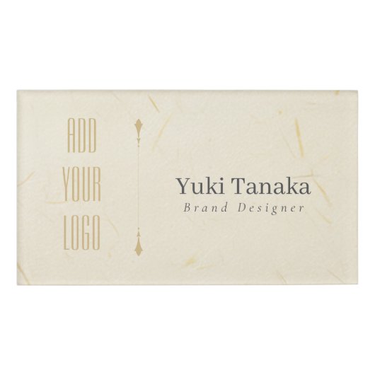 Minimal Name Badge | Elegant Magnetic Acrylic Name Namenschild (Vorderseite)