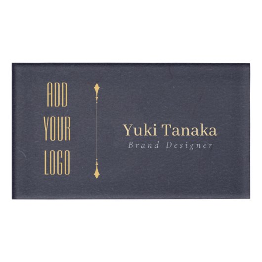 Minimal Name Badge | Elegant Magnetic Acrylic Name Namenschild (Vorderseite)