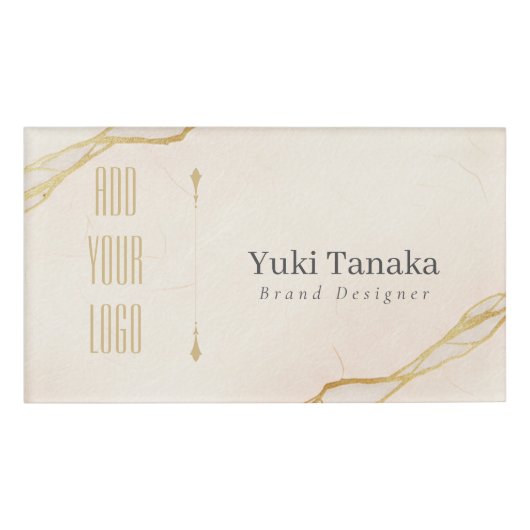 Minimal Name Badge | Elegant Magnetic Acrylic Name Namenschild (Vorderseite)