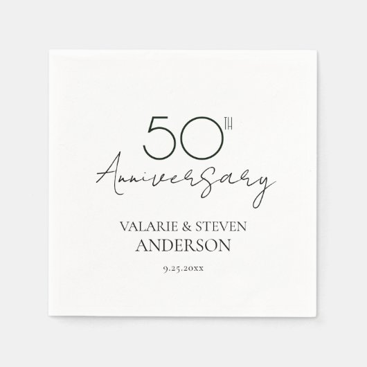 Minimal Napkins zum 50. Jubiläum Serviette (Vorderseite)