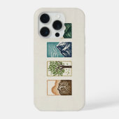 Minimal Nature Set – Mountain & Tree Art iPhone Hülle (Rückseite)