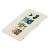 Minimal Nature Set – Mountain & Tree Art Magnet (Linke Seite)