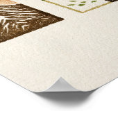 Minimal Nature Set – Mountain & Tree Art Poster (Ecke)